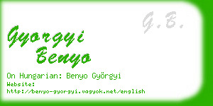 gyorgyi benyo business card